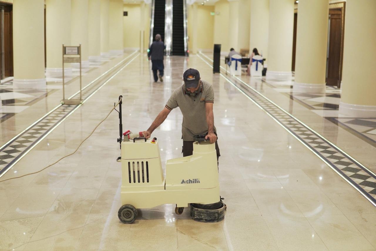 Marble polishing